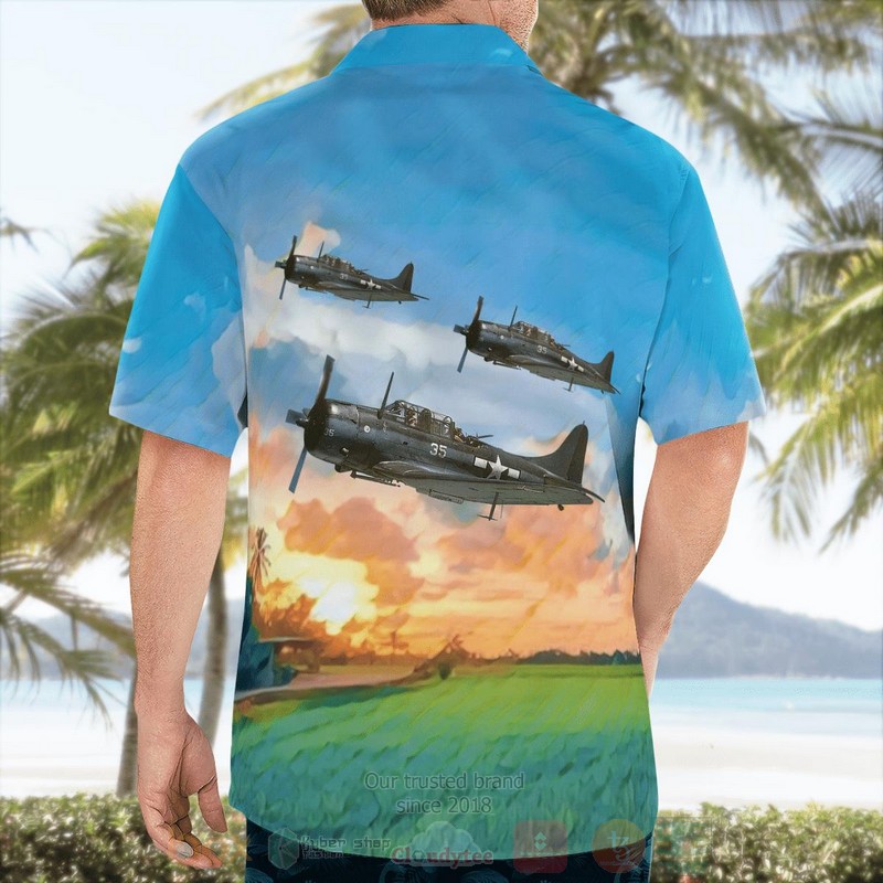 WWII_Douglas_SBD_Dauntless_Military_Dive_Bomber_Aircraft_Hawaiian_Shirt_1