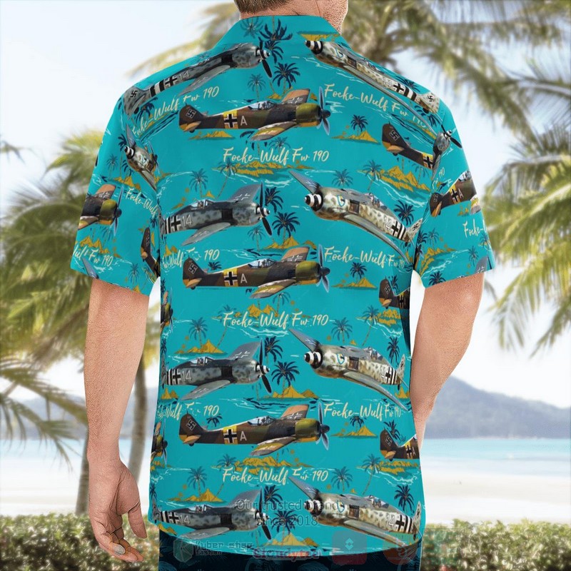 WWII_Military_Aircraft_Warplane_Luftwaffe_Focke-Wulf_Fw_190_Wurger_Palm_Tree_Hawaiian_Shirt_1