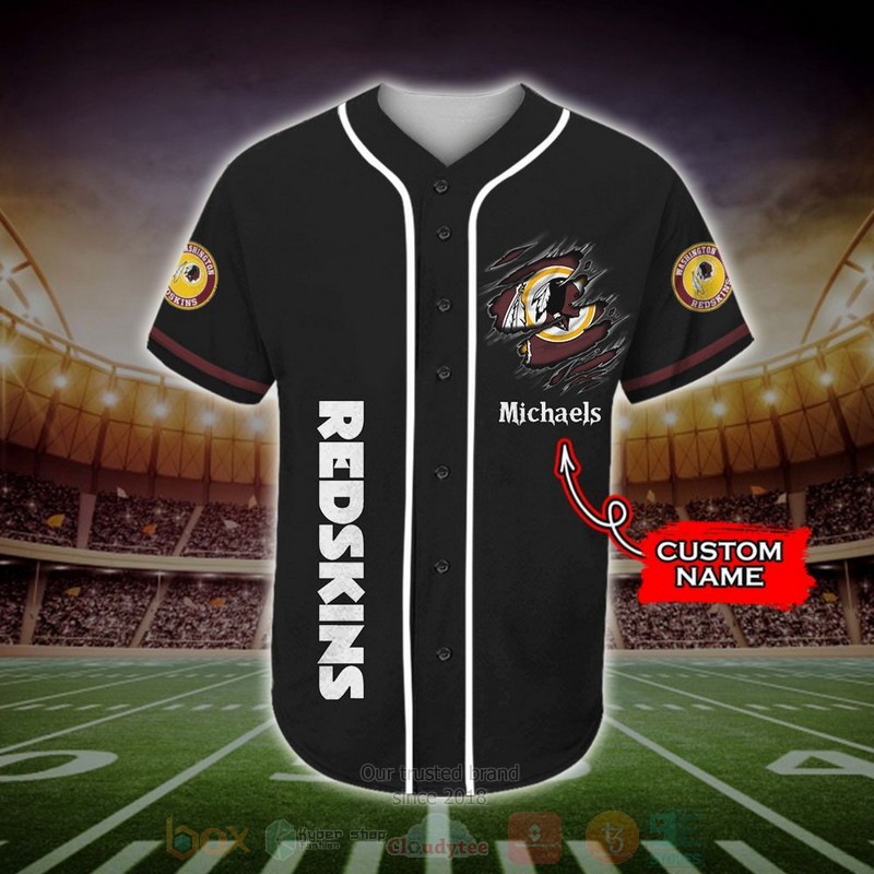 Washington_Redskins_NFL_Custom_Name_Baseball_Jersey_1