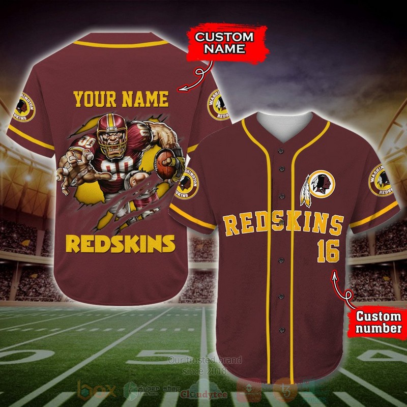 Washington_Redskins_NFL_Personalized_Baseball_Jersey