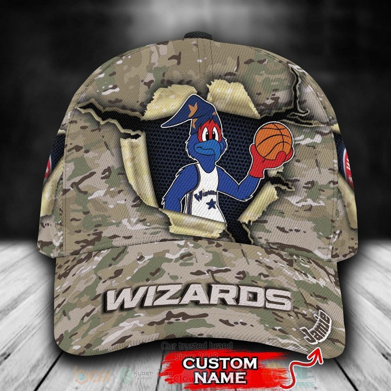 Washington_Wizards_Camo_Mascot_NBA_Custom_Name_Cap