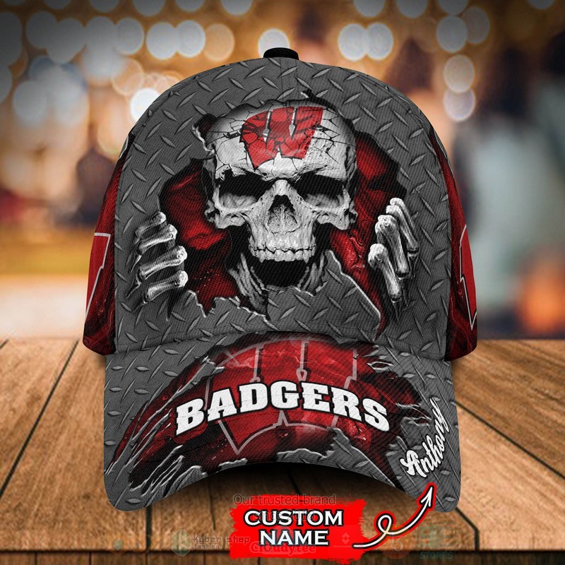 Wisconsin_Badgers_Skull_NCAA_Custom_Name_Cap