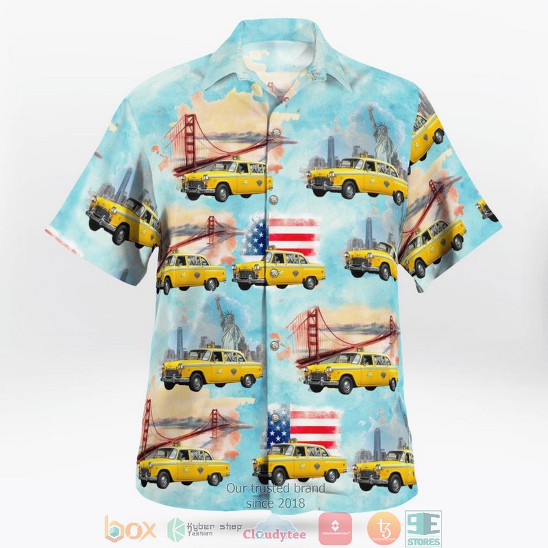 Yellow_Checker_Taxi_Cab_Independence_Day_Aloha_Shirt_1