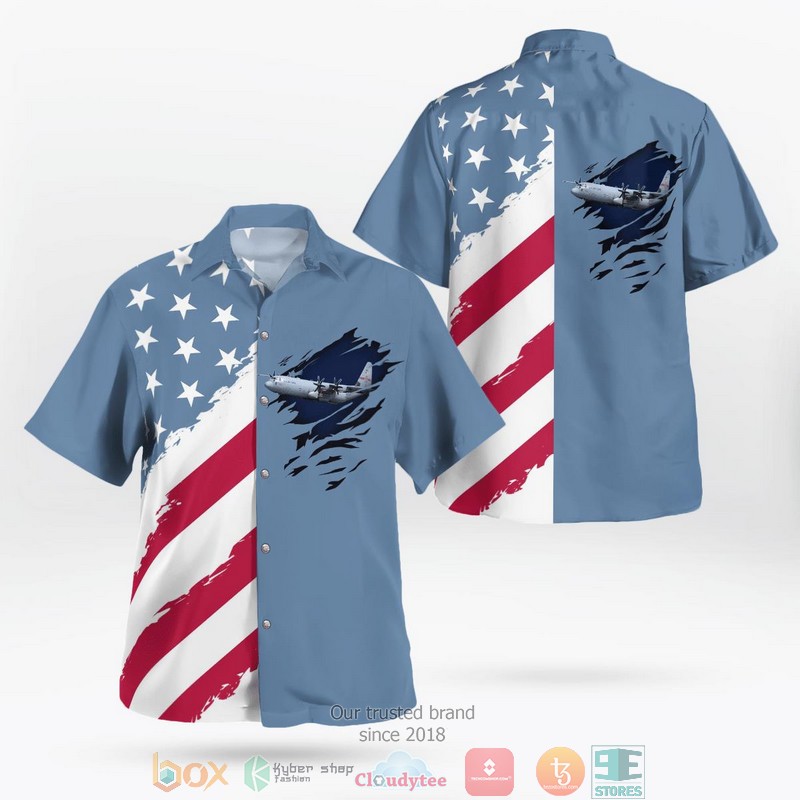hode_Island_Air_National_Guard_143d_Airlift_Wing_C-130J-30_4th_of_July_Aloha_Shirt