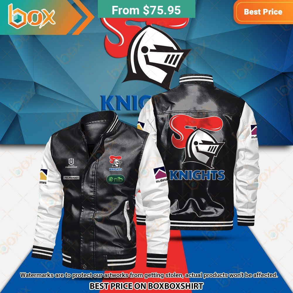 2023 Newcastle Knights Leather Bomber Jacket Such a charming picture.