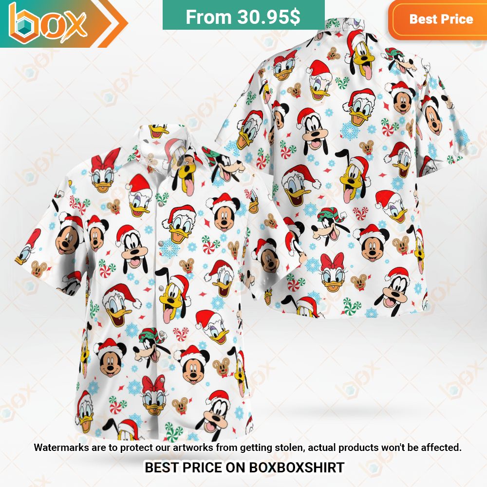 Disney Mickey Mouse Daisy Duck Pluto Christmas Hawaiian Shirt Loving click