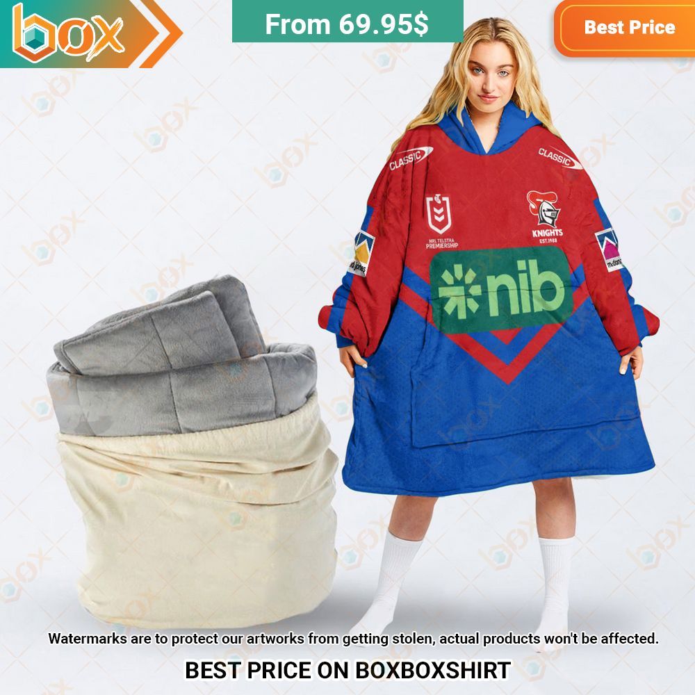Newcastle Knights NRL Hoodie Blanket Natural and awesome