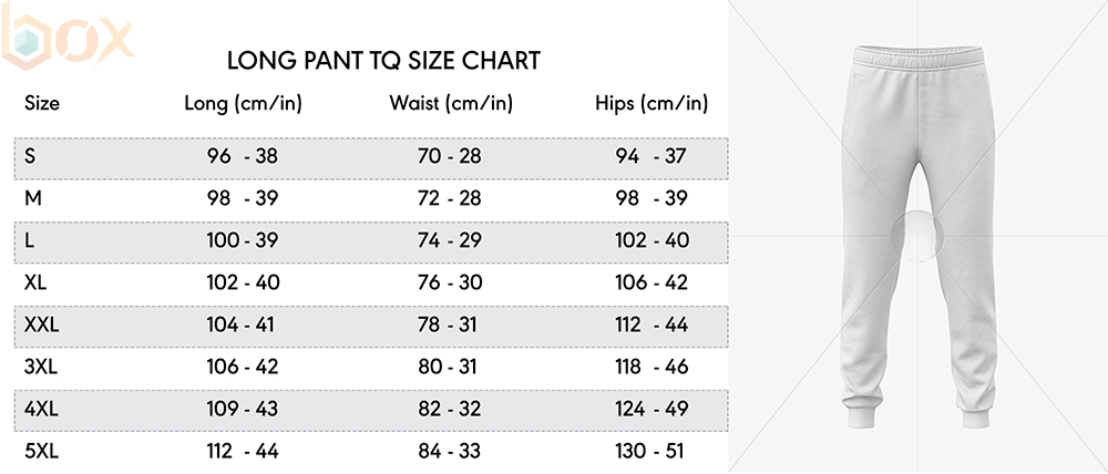 Pant Size Chart: