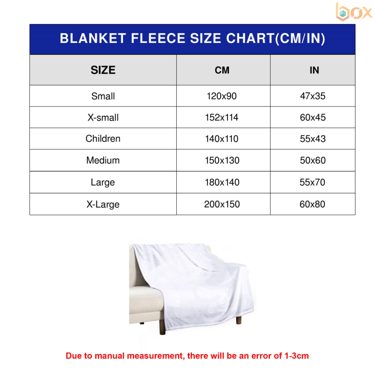 Blanket Size Chart: