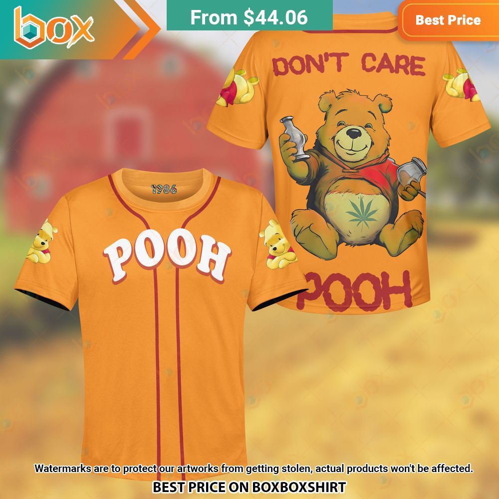 Don't Care Winnie the Pooh Weed Baseball Jersey