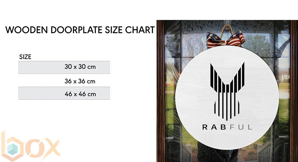 Round Wood Sign Size Chart: