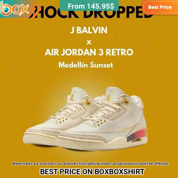 Retro SP x J Balvin Medellín Sunset (UA) Air Jordan 3 Sneaker3