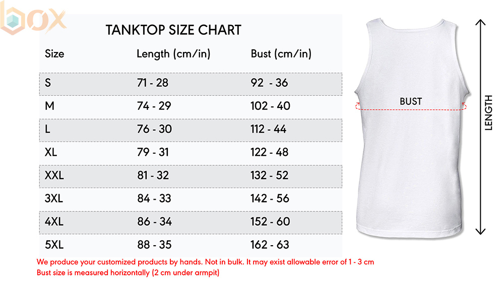 Tank Top Size Chart: