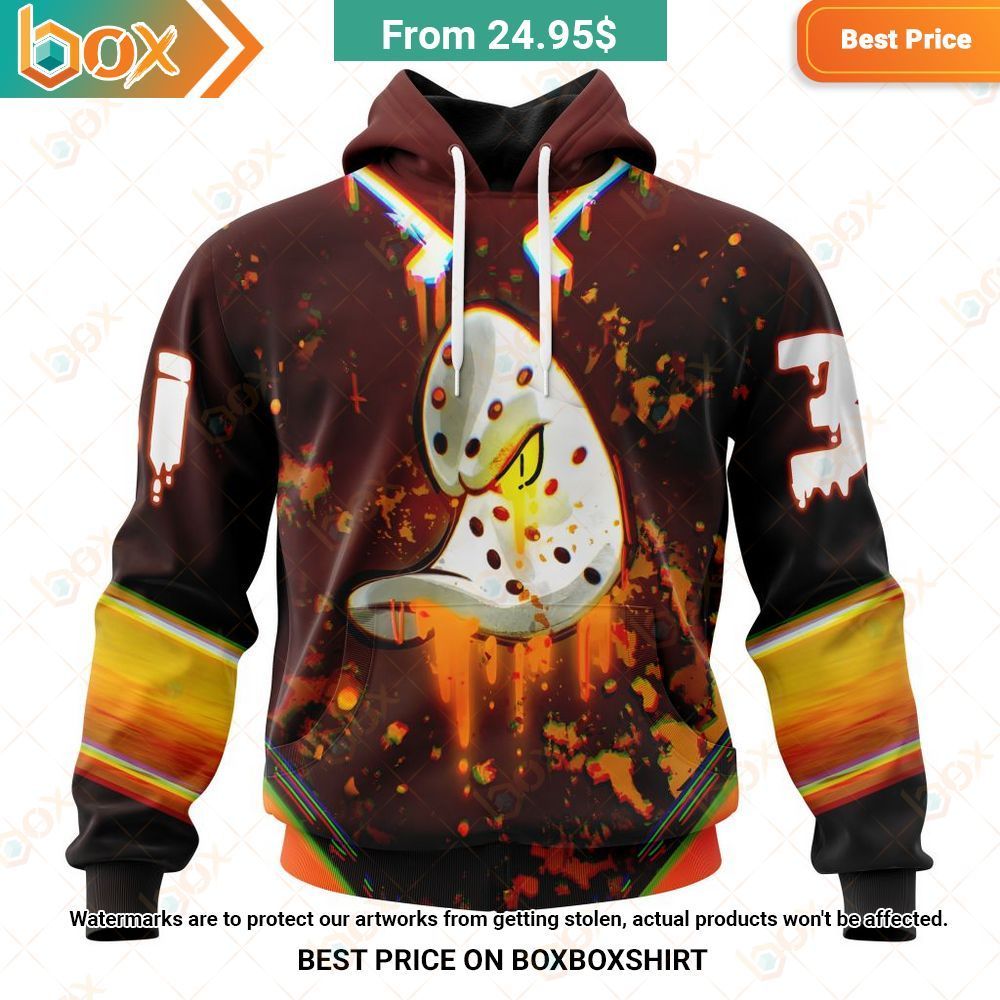 Anaheim Ducks Halloween Night Custom Hoodie You look lazy