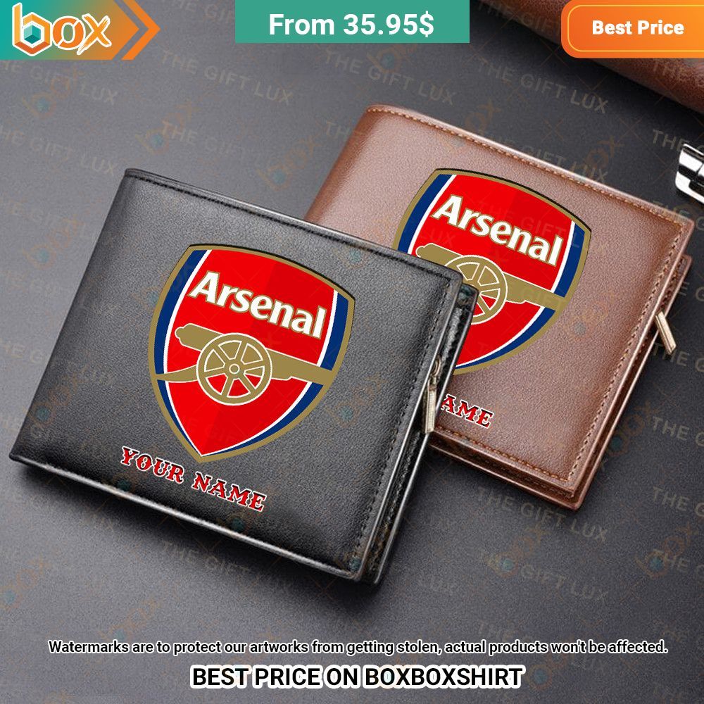 Arsenal Personalized Leather Wallet Out of the world