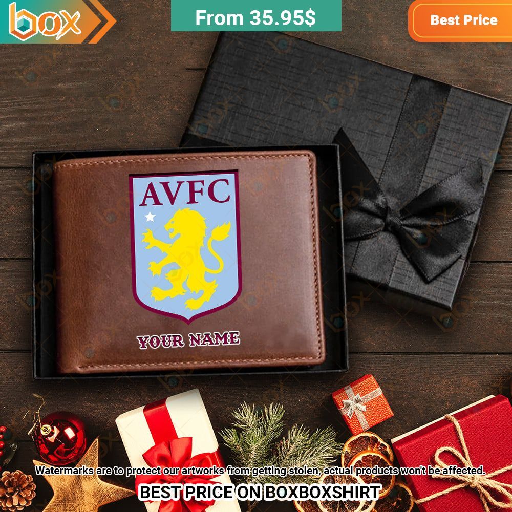 Aston Villa Personalized Leather Wallet Wow, cute pie