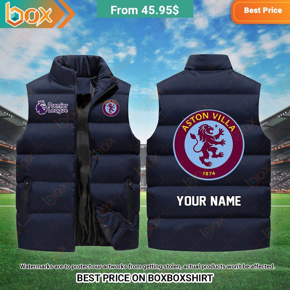 Aston Villa Premier League Custom Sleeveless Puffer Down Jacket Amazing Pic