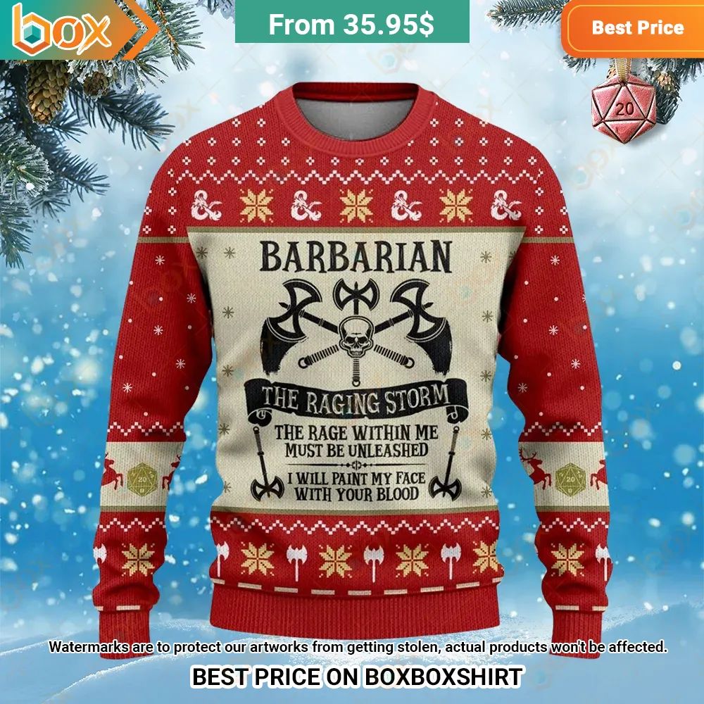 Barbarian the Raging Storm DnD Sweatshirt This place looks exotic.