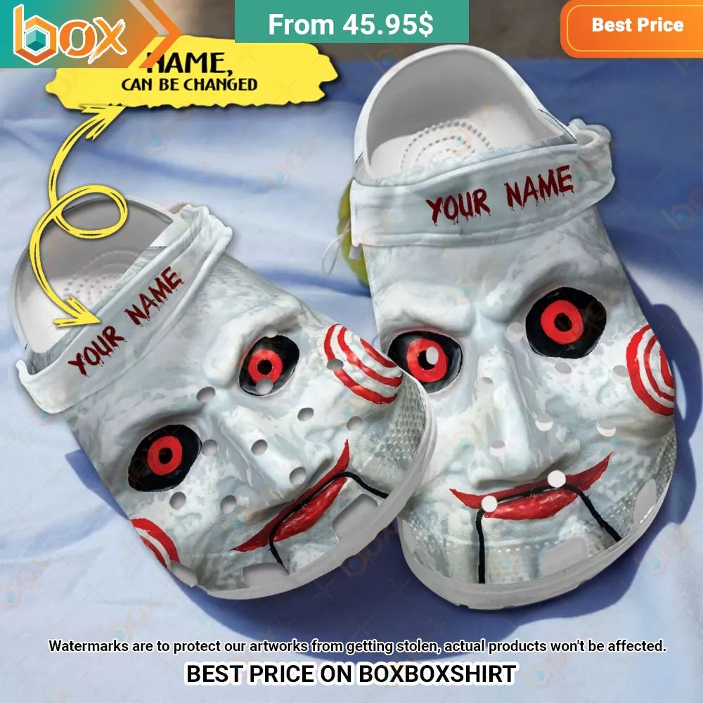 Billy the Puppet Face Horror Characters Custom Crocs Clog Shoes Heroine