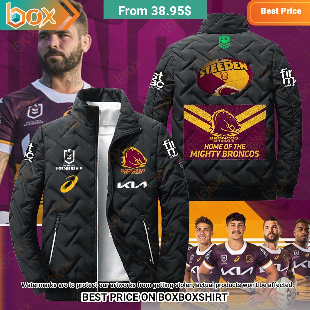 Brisbane Broncos Home of the Mighty Puffer Jacket, Pant Royal Pic of yours