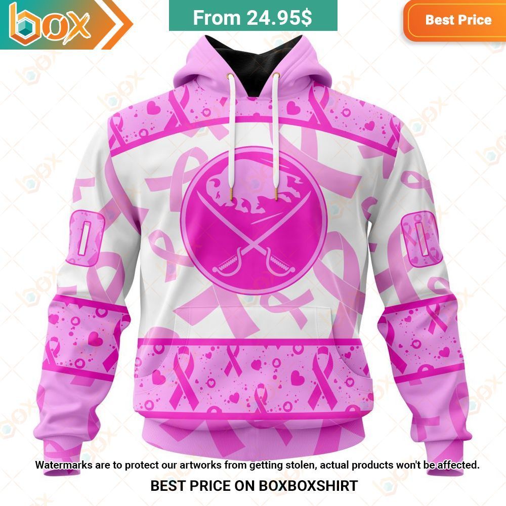 buffalo sabres pink october breast cancer awareness month custom shirt hoodie 1
