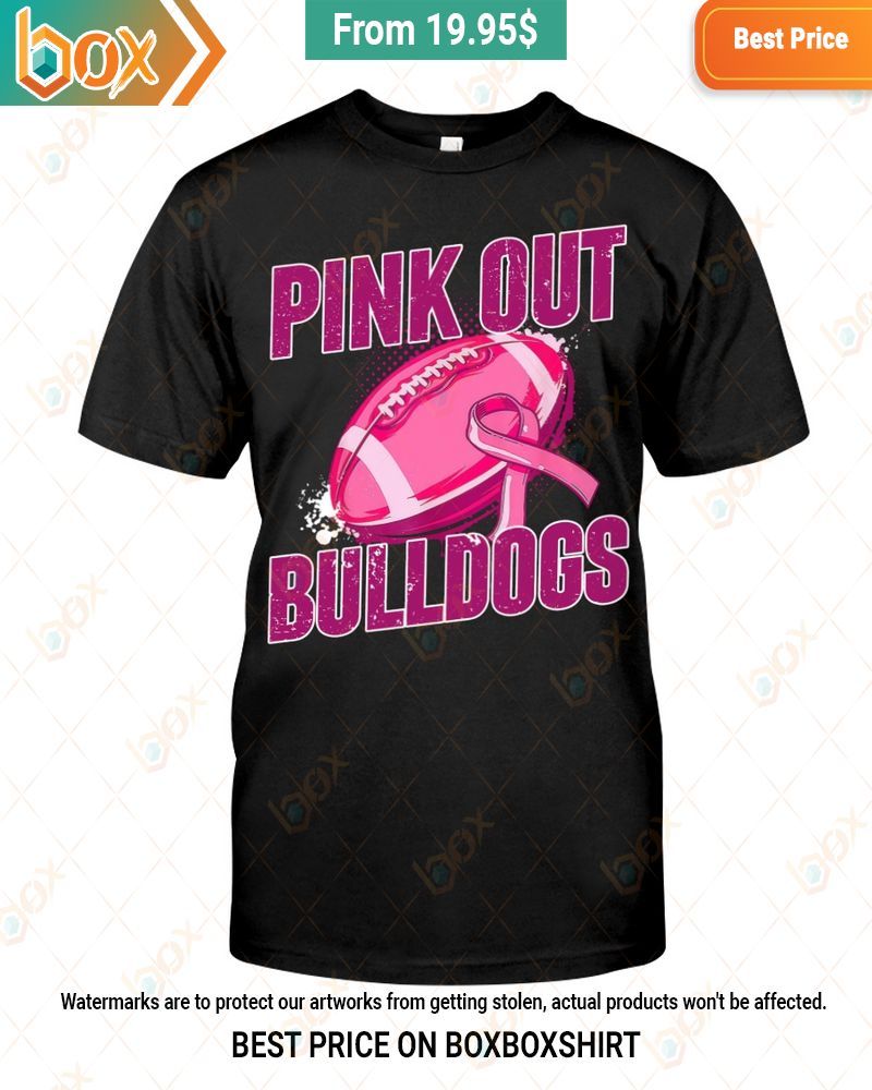 Bulldogs Pink Out Breast Cancer Shirt You look lazy