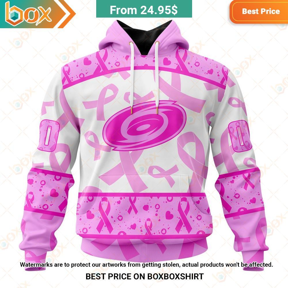 carolina hurricanes pink october breast cancer awareness month custom shirt hoodie 1
