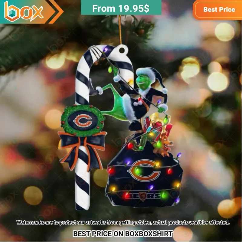 Chicago Bears Baby Yoda, Grinch Christmas Ornament Mesmerising