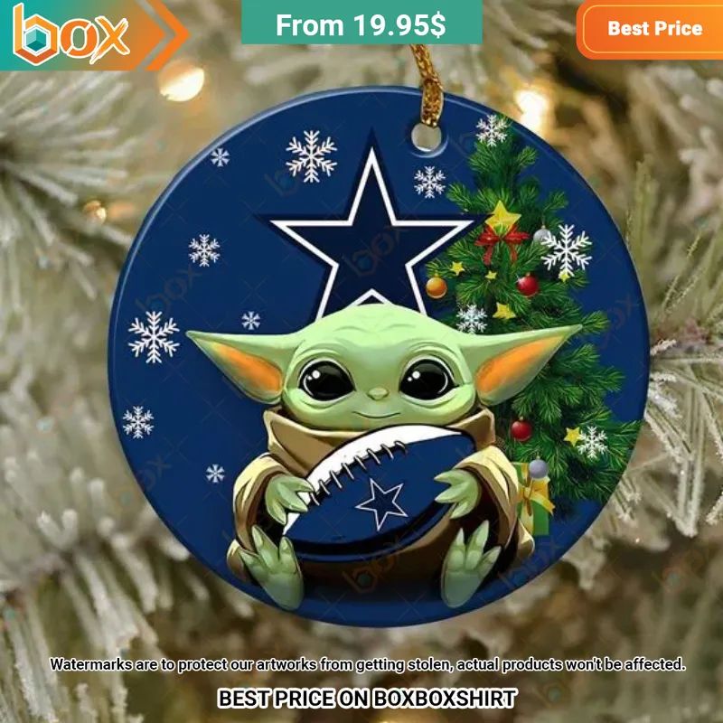 Dallas Cowboys Baby Yoda, Grinch Christmas Ornament Long time