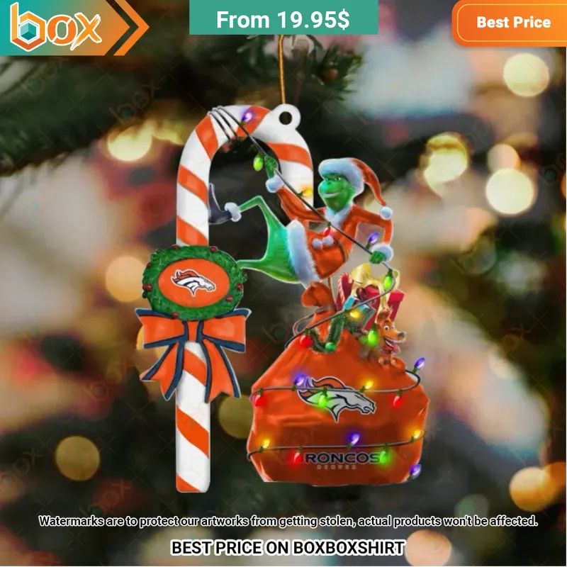 Denver Broncos Baby Yoda, Grinch Christmas Ornament Cutting dash