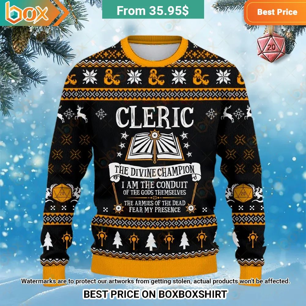 DnD Cleric the Divine Champion Sweatshirt You look elegant man