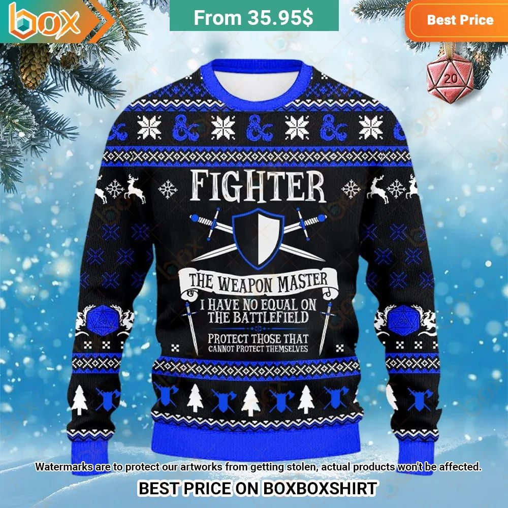 Fighter the Weapon Master DnD Sweatshirt You look different and cute