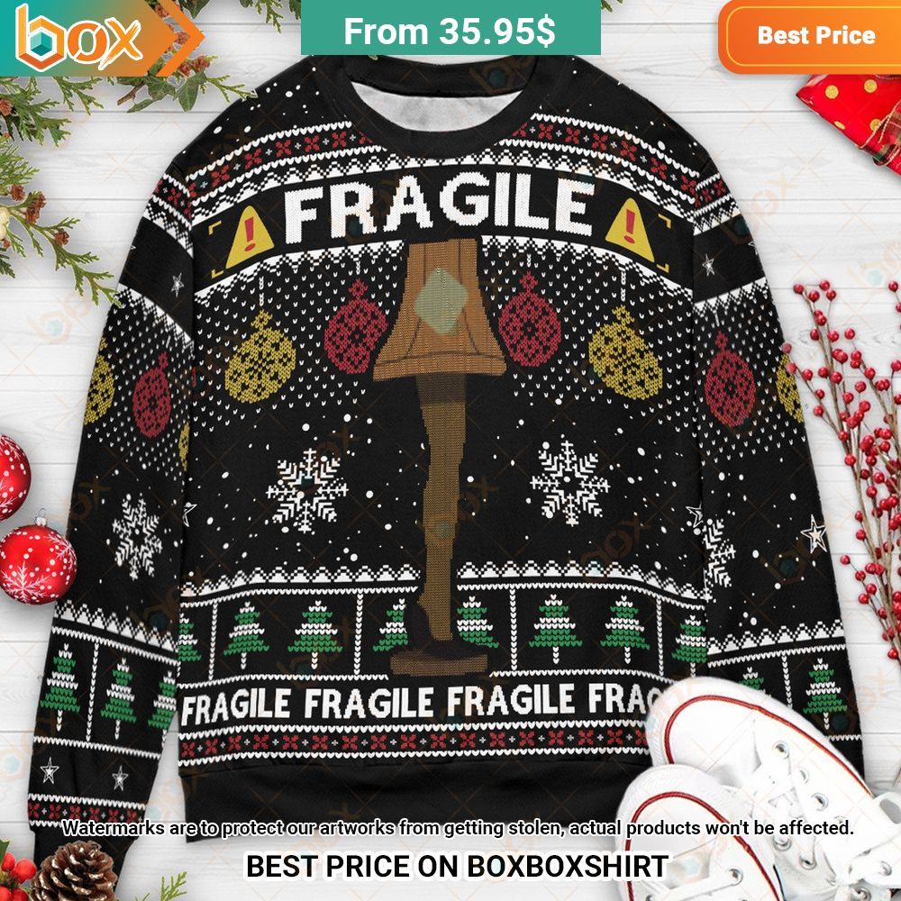 Fragile Leg Lamp A Christmas Story Christmas Sweater Out of the world