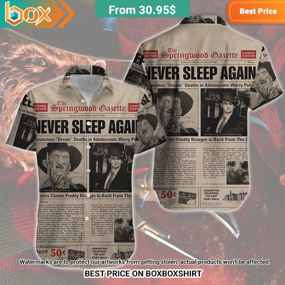 freddy krueger newspaper never sleep again hawaiian shirt 1 51.jpg