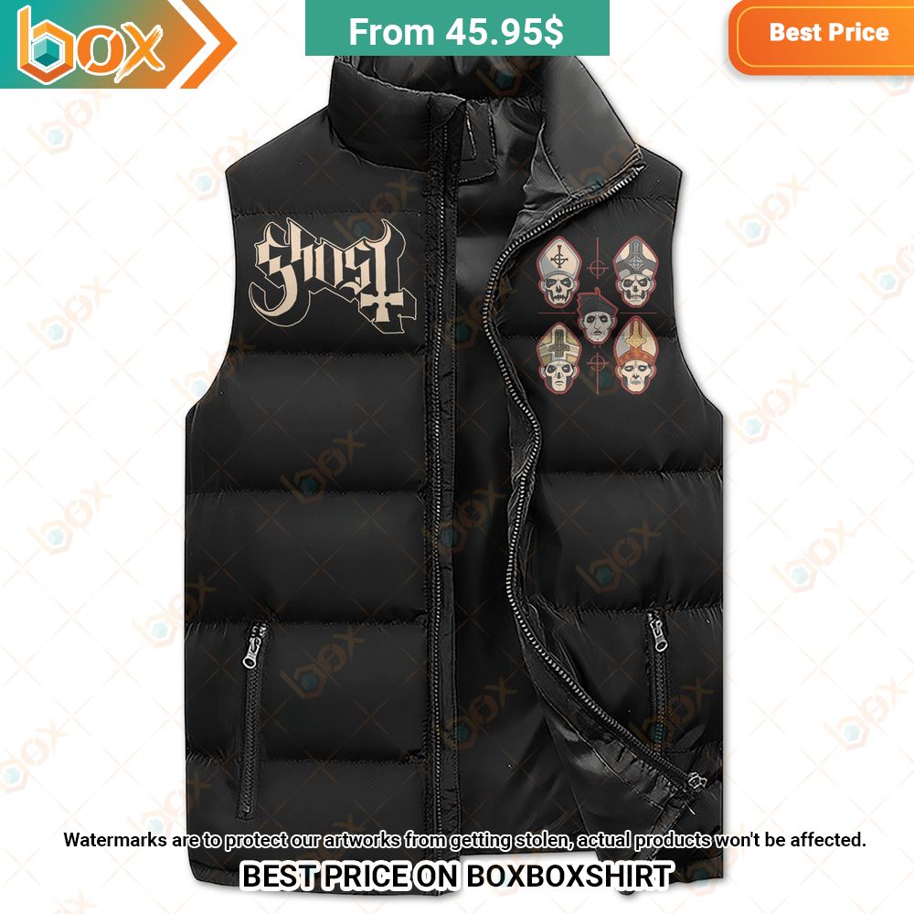 Ghost See The Light Sleeveless Puffer Down Jacket Eye soothing picture dear