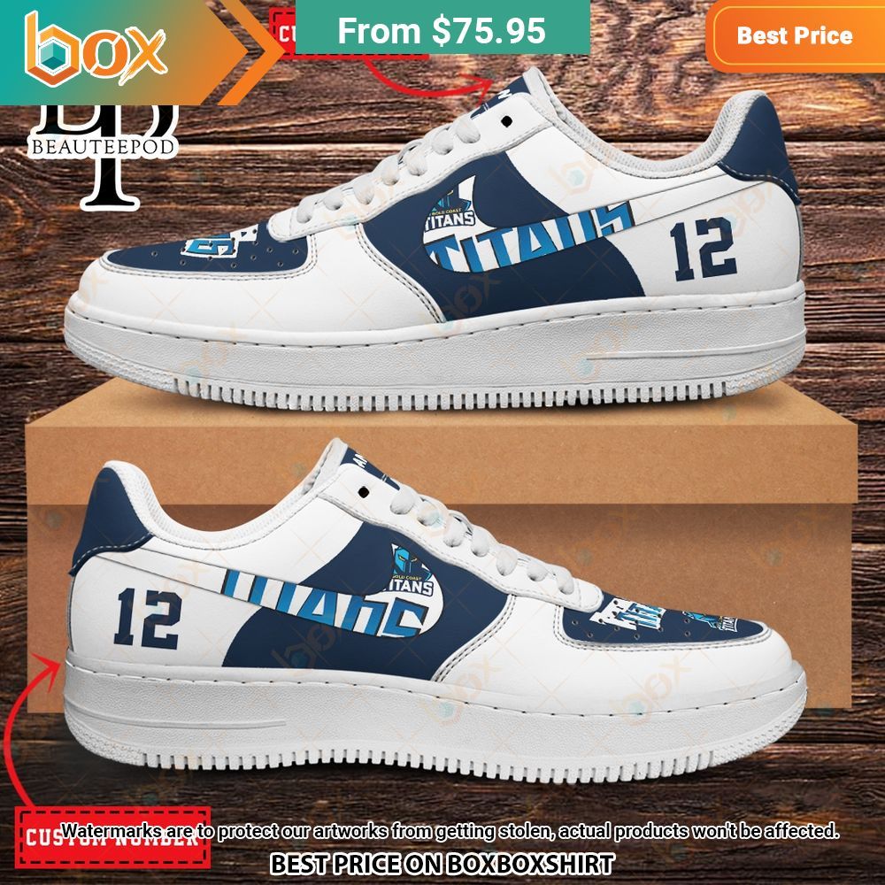 Gold Coast Titans NRL Custom Nike Air Force 1 Shoes Rocking picture