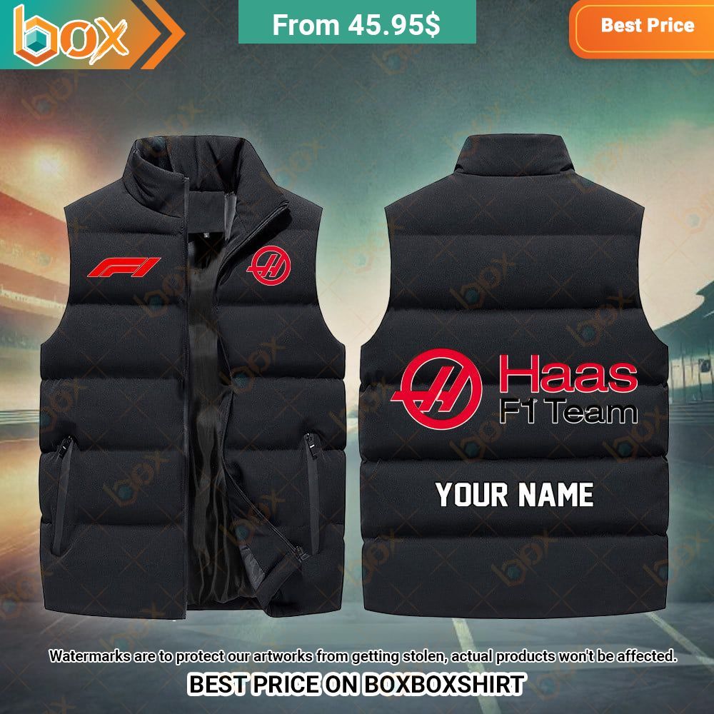 Haas F1 Team Custom Sleeveless Puffer Down Jacket Good look mam