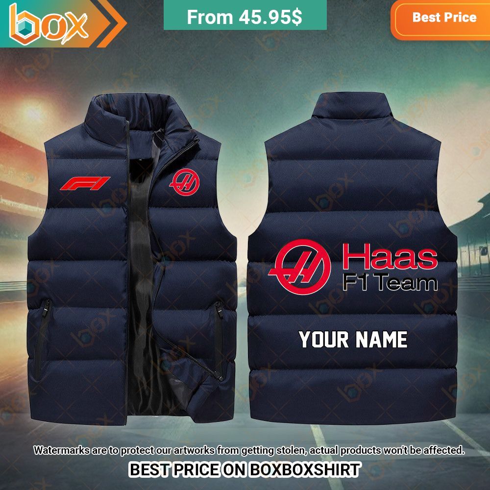 Haas F1 Team Custom Sleeveless Puffer Down Jacket You look elegant man