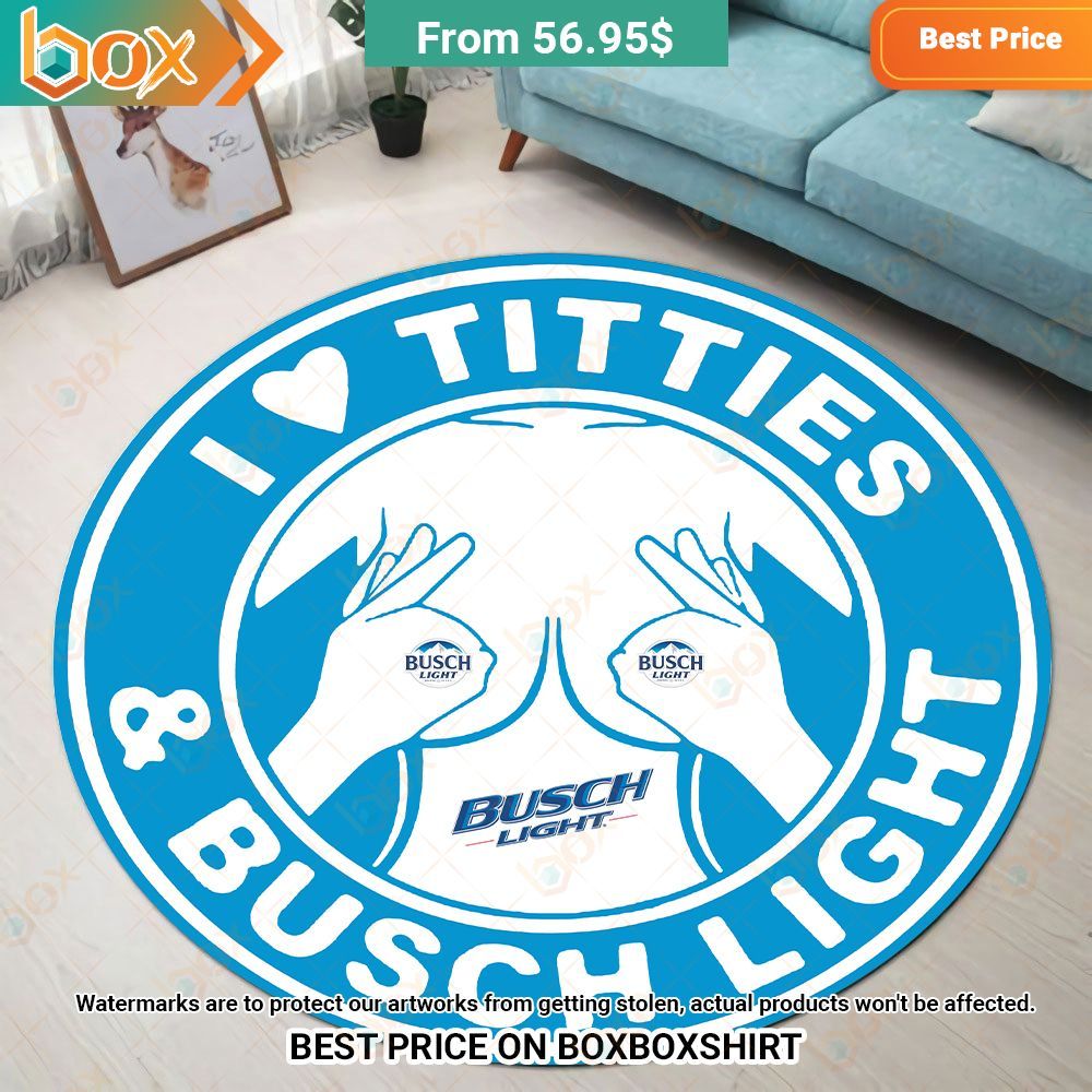 I Love Titties and Busch Light Rug You look beautiful forever
