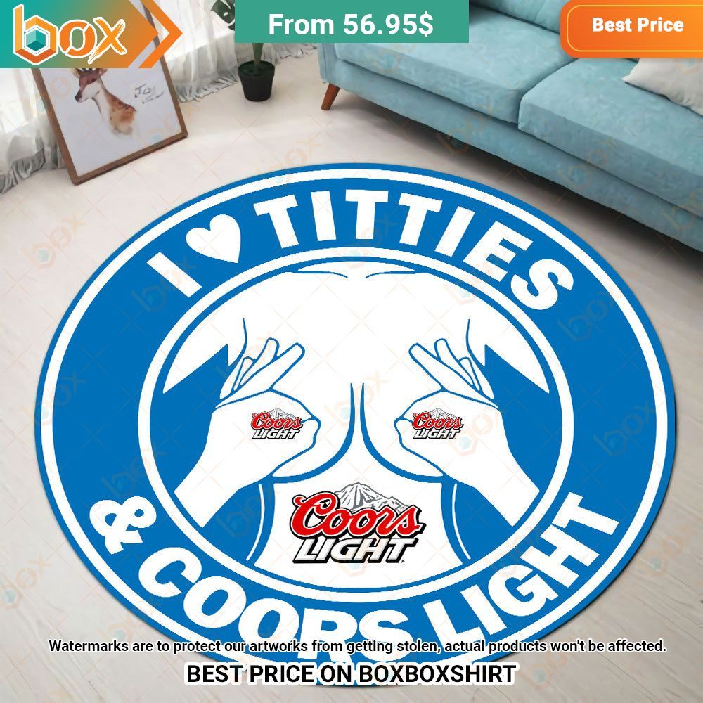 I Love Titties and Coors Light Rug You look handsome bro