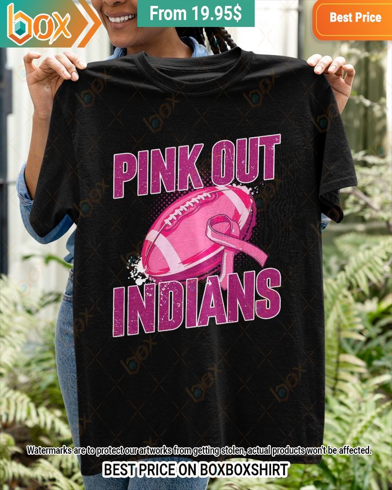 Indians Pink Out Breast Cancer Shirt You look lazy