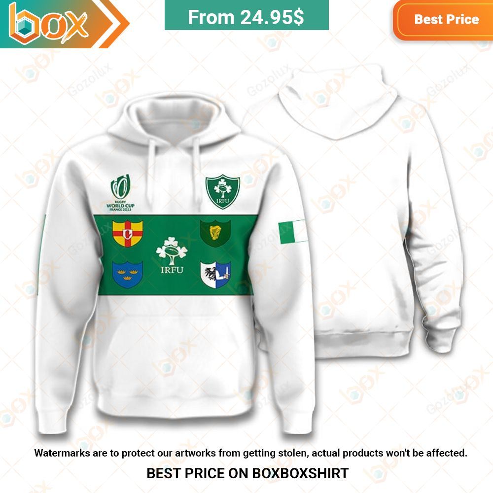 Irish Flag of the Ireland Rugby World Cup Shirt Such a charming picture.