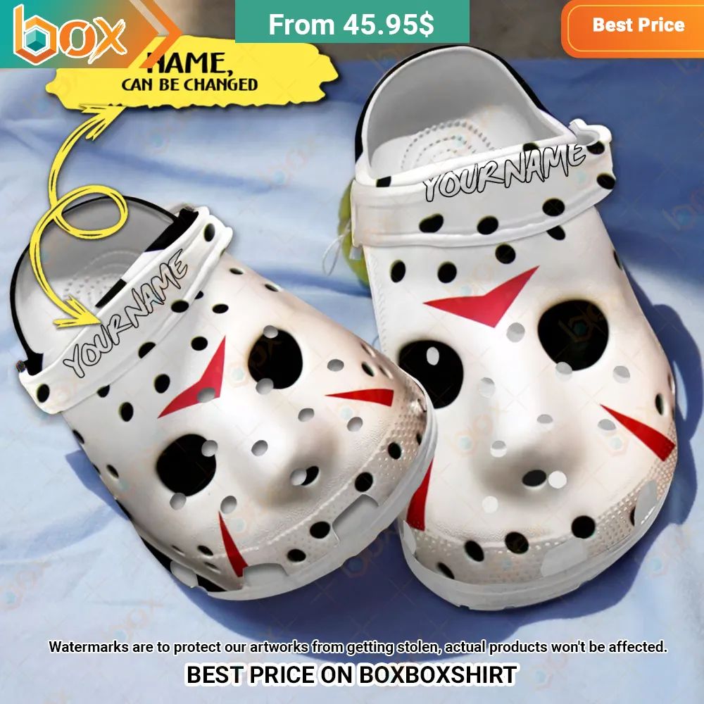 Jason Voorhees Halloween Custom Crocs Clog Shoes Radiant and glowing Pic dear