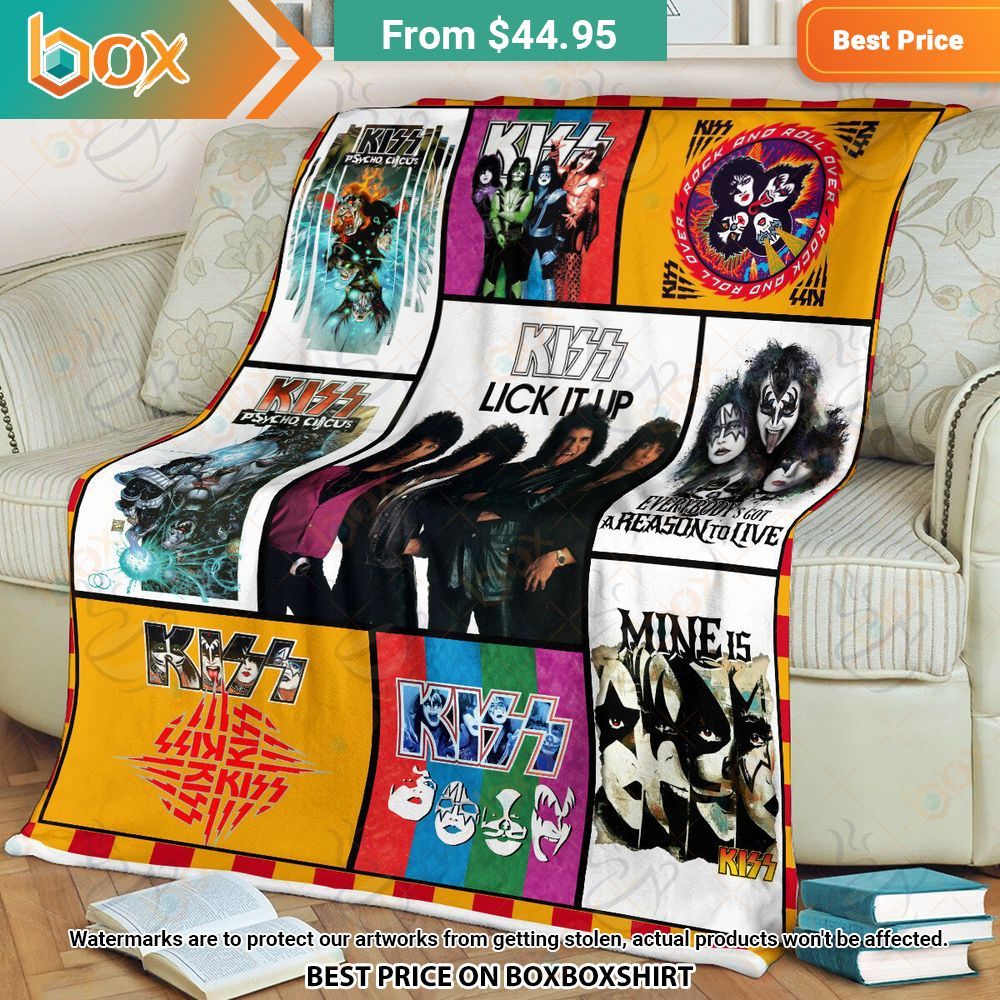 Kiss Band Albums Cover Blanket Cutting dash