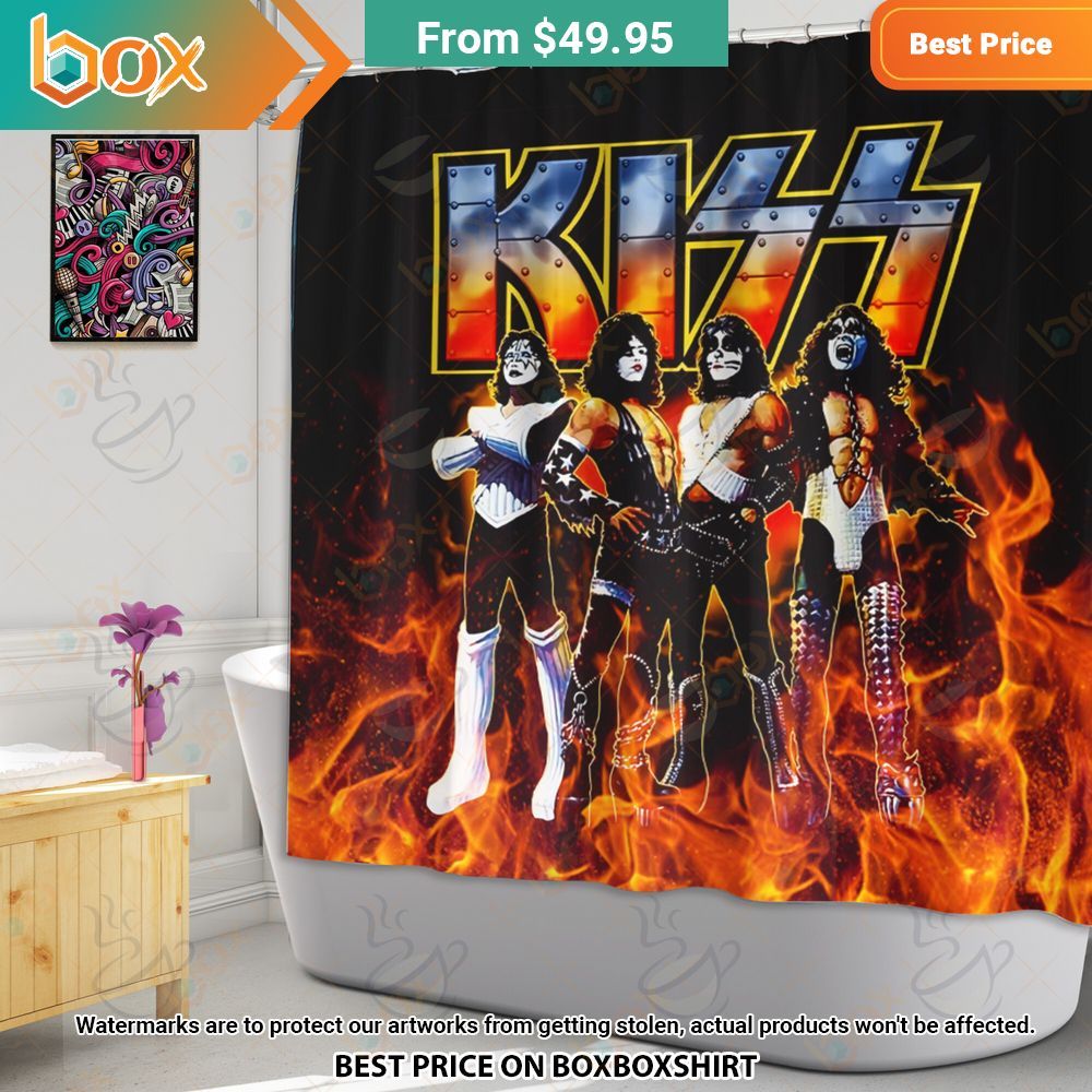 Kiss Band Window Curtain, Shower Curtain Such a scenic view ,looks great.