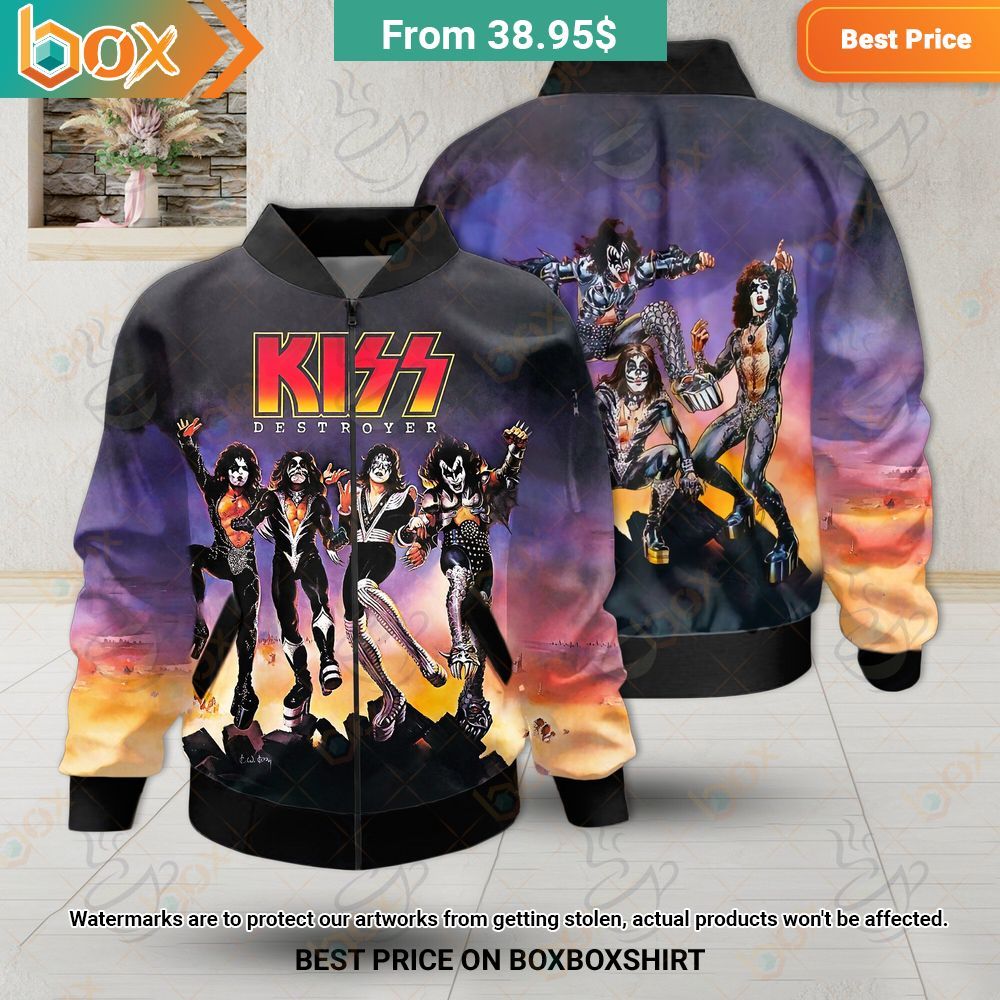 Kiss Destroyer Album Cover Bomber Jacket, Pant You look lazy