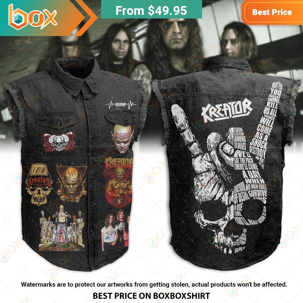 Kreator 3D Sleeveless Denim Jacket Beautiful Mom, beautiful daughter