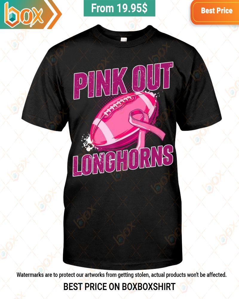 Longhorns Pink Out Breast Cancer Shirt Nice shot bro