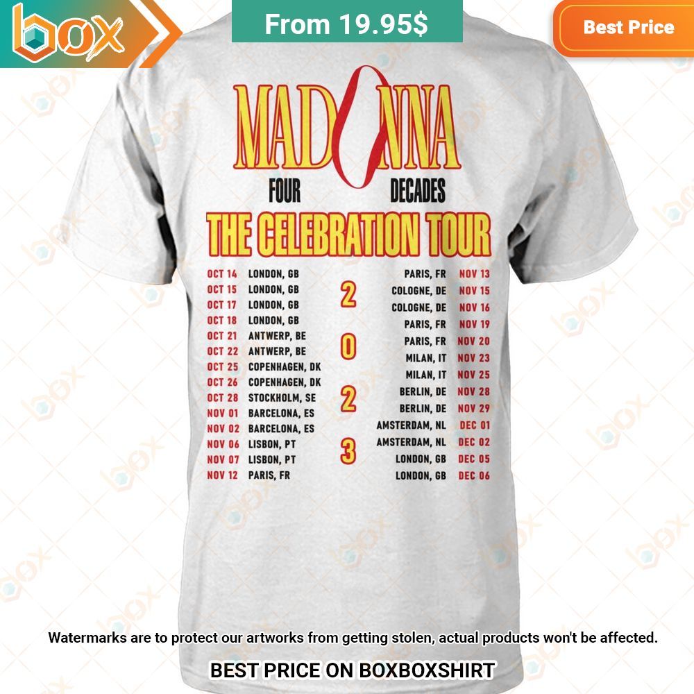 Madonna Four Decades The Celebration Tour Hoodie Cool look bro