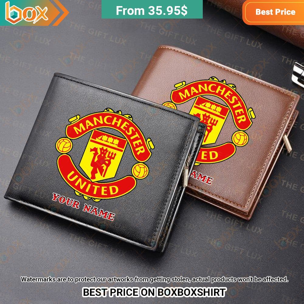 Manchester United Personalized Leather Wallet Speechless